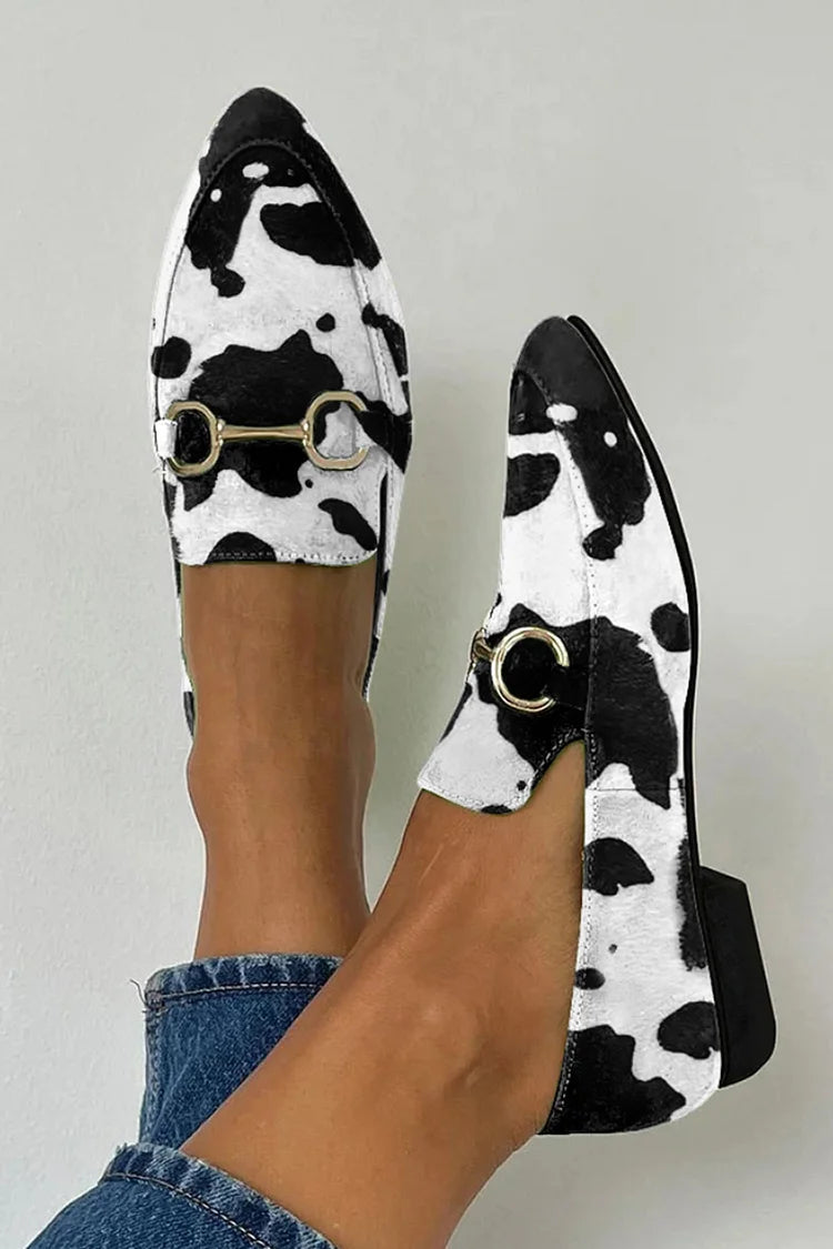 Bedruckter Loafer mit Schnalle