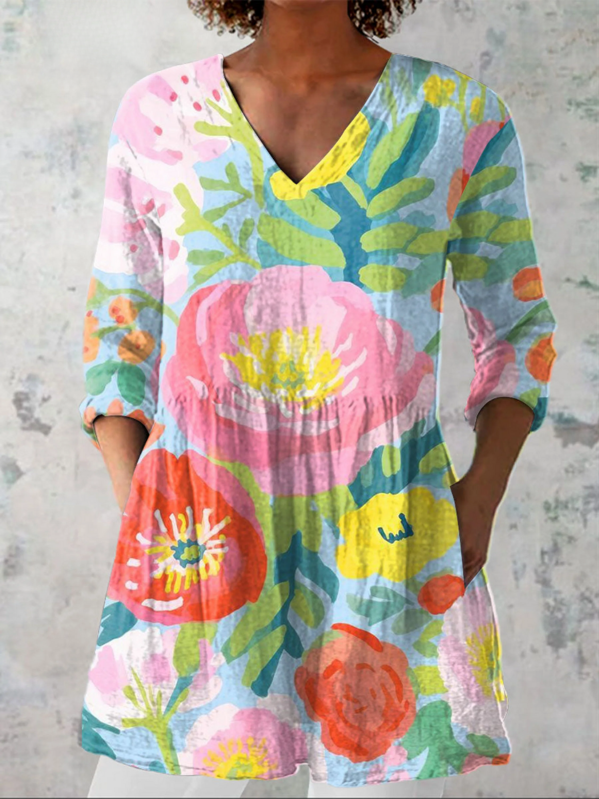 Juliette | Lange V-Ausschnitt Bluse
