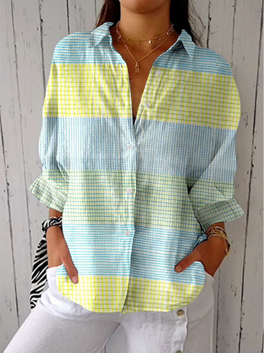 Filippa – Pastell-Karo Bluse