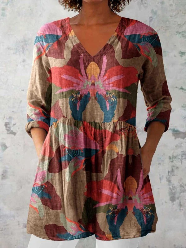 Harmony | Lange V-Ausschnitt Bluse