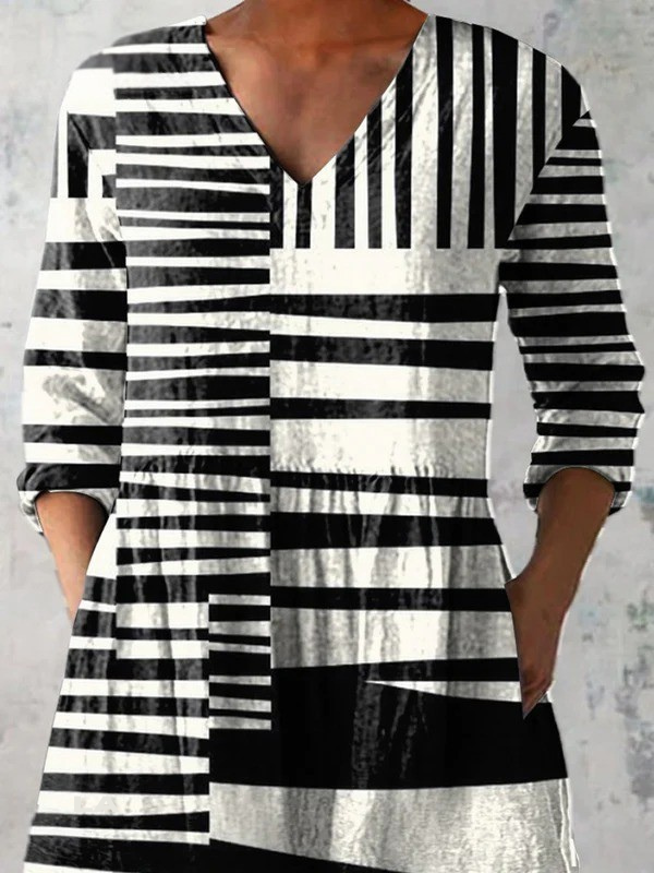Capri | Lange V-Ausschnitt Bluse