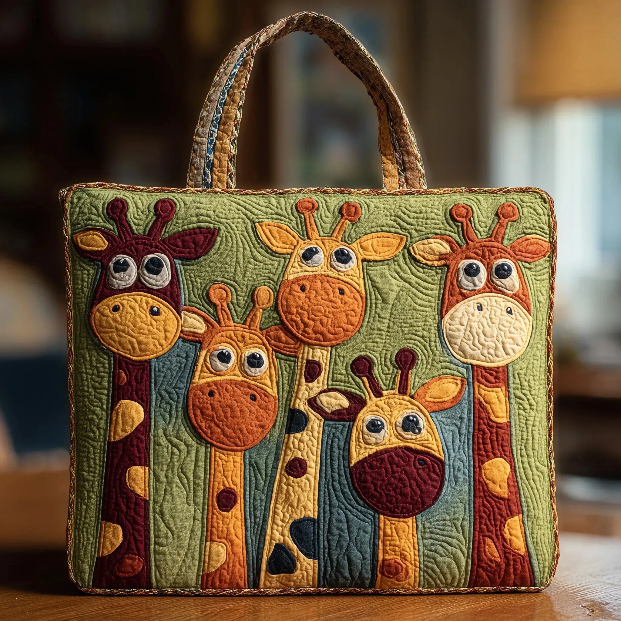 Gesteppte Tasche Giraffe