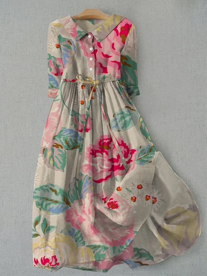 Madeleine | Elegantes Pastell-Blumenkleid