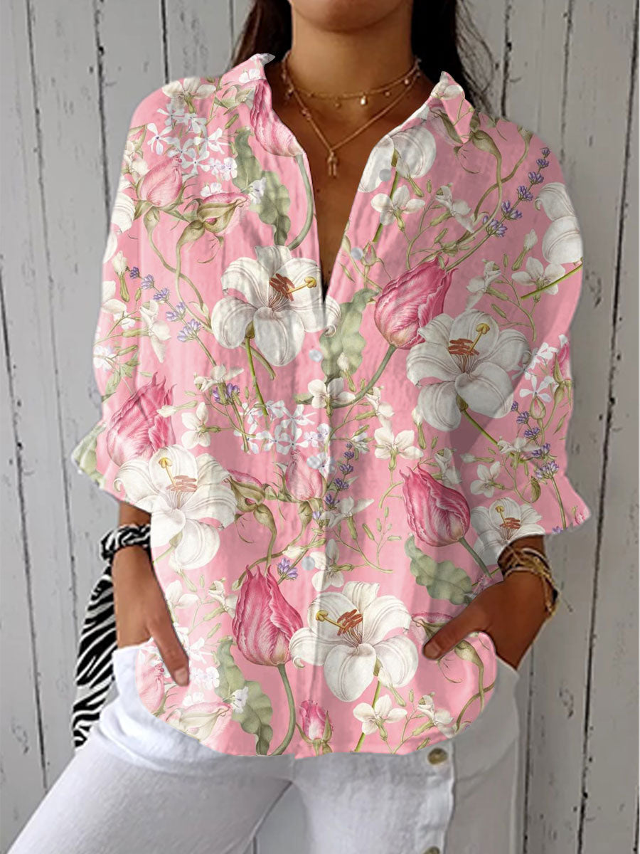 Frances – Elegante Blumenbluse