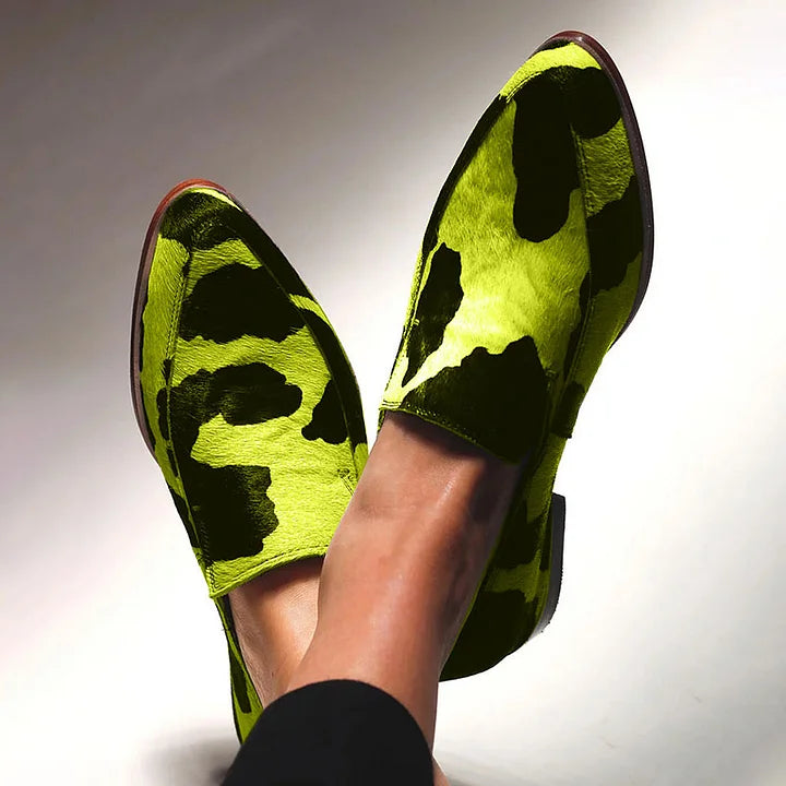 Statement-Loafer mit Animal-Print