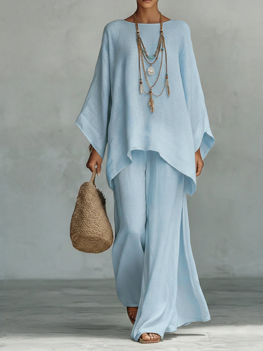 Celeste | Elegantes Leinen-Zweiteiler-Set