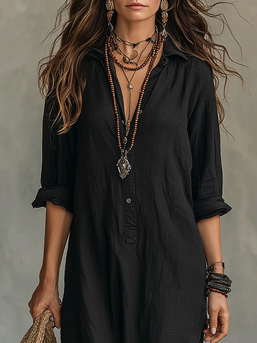 Nora | Lockeres Maxikleid