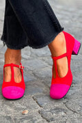 Mary-Jane-Schuhe mit Kontrast