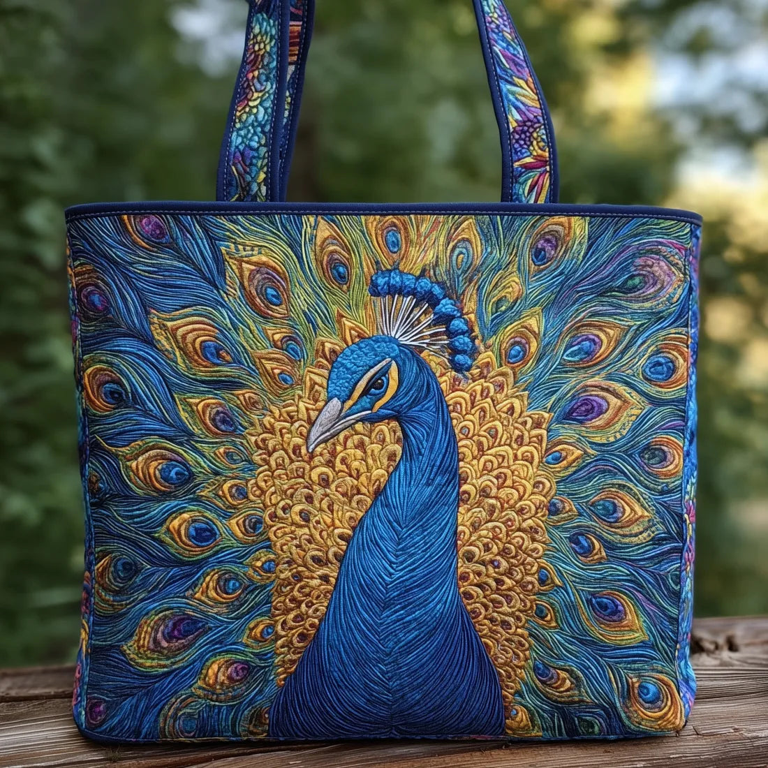 Gesteppte Tasche Pfau