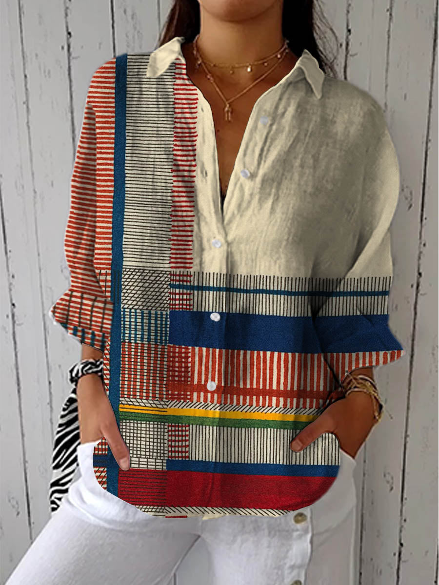 Freyja – Bluse mit künstlerischem Print