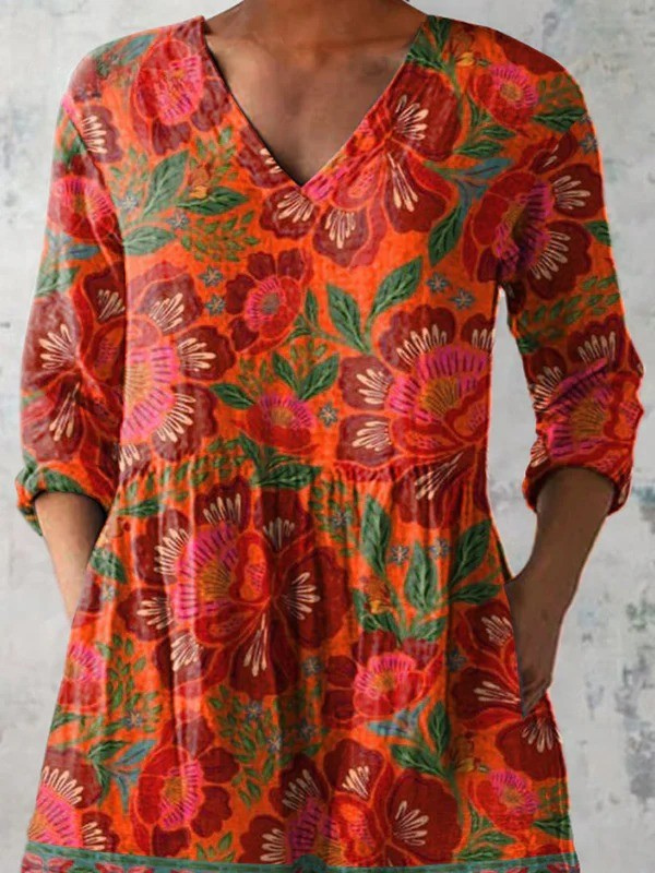 Felicity | Lange V-Ausschnitt Bluse