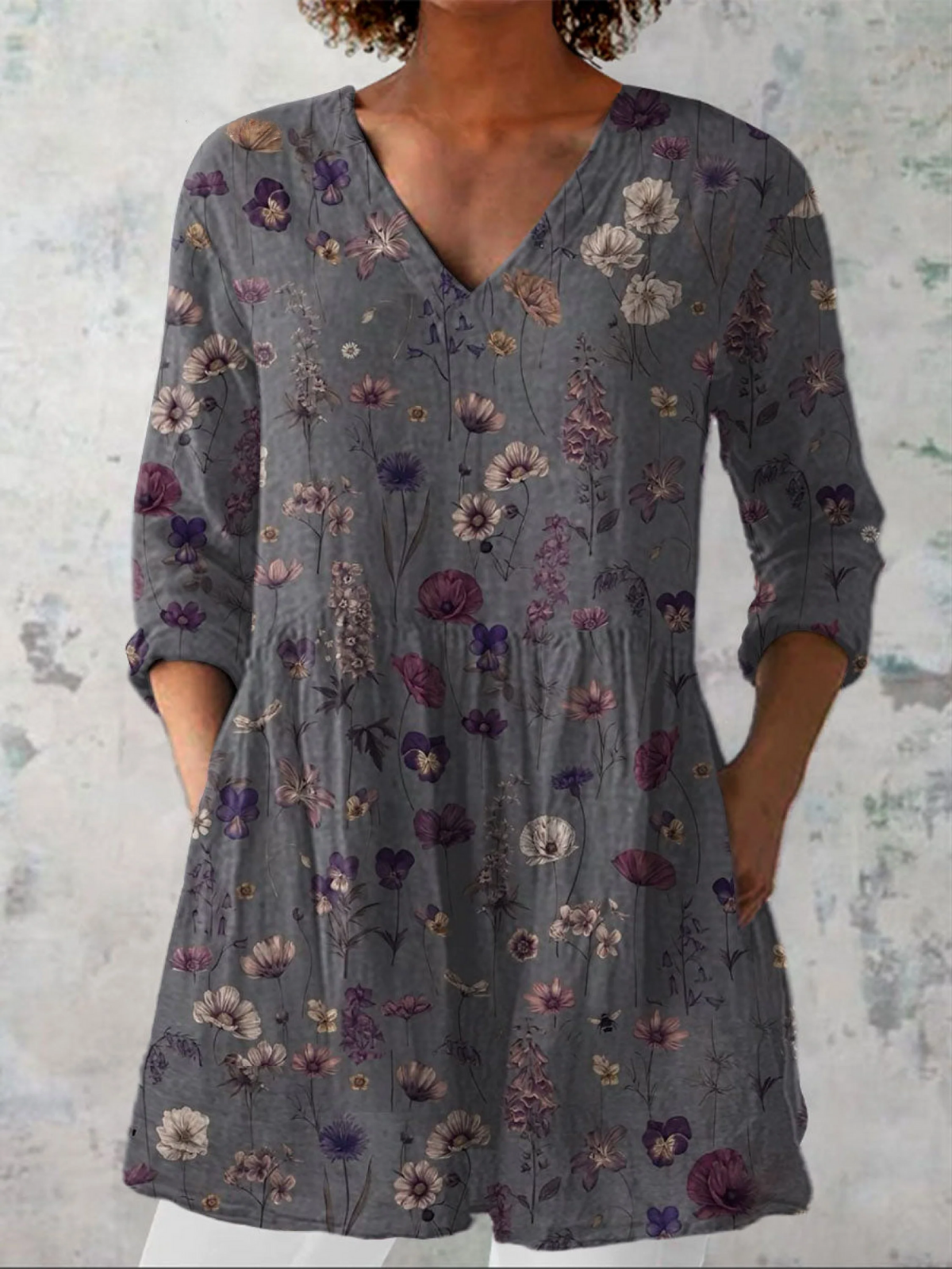 Kassidy | Lange V-Ausschnitt Bluse