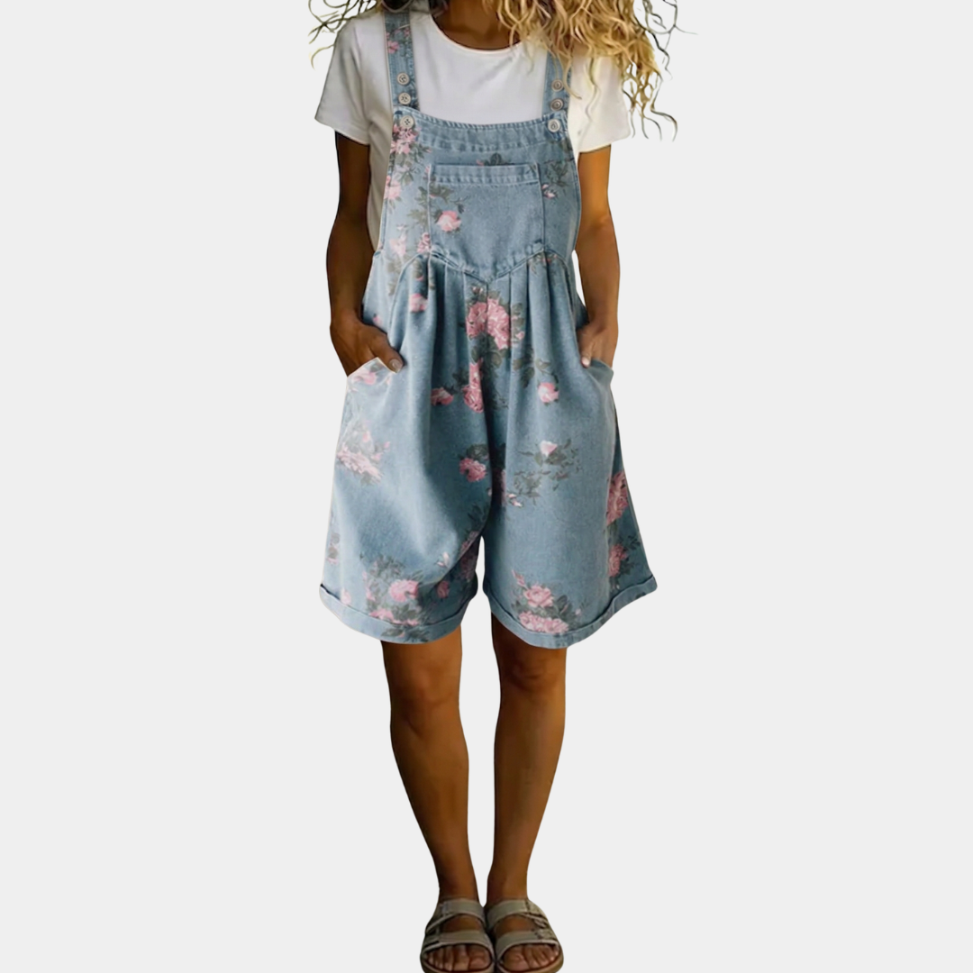 Harper | Denim-Jumpsuit mit elastischer Taille