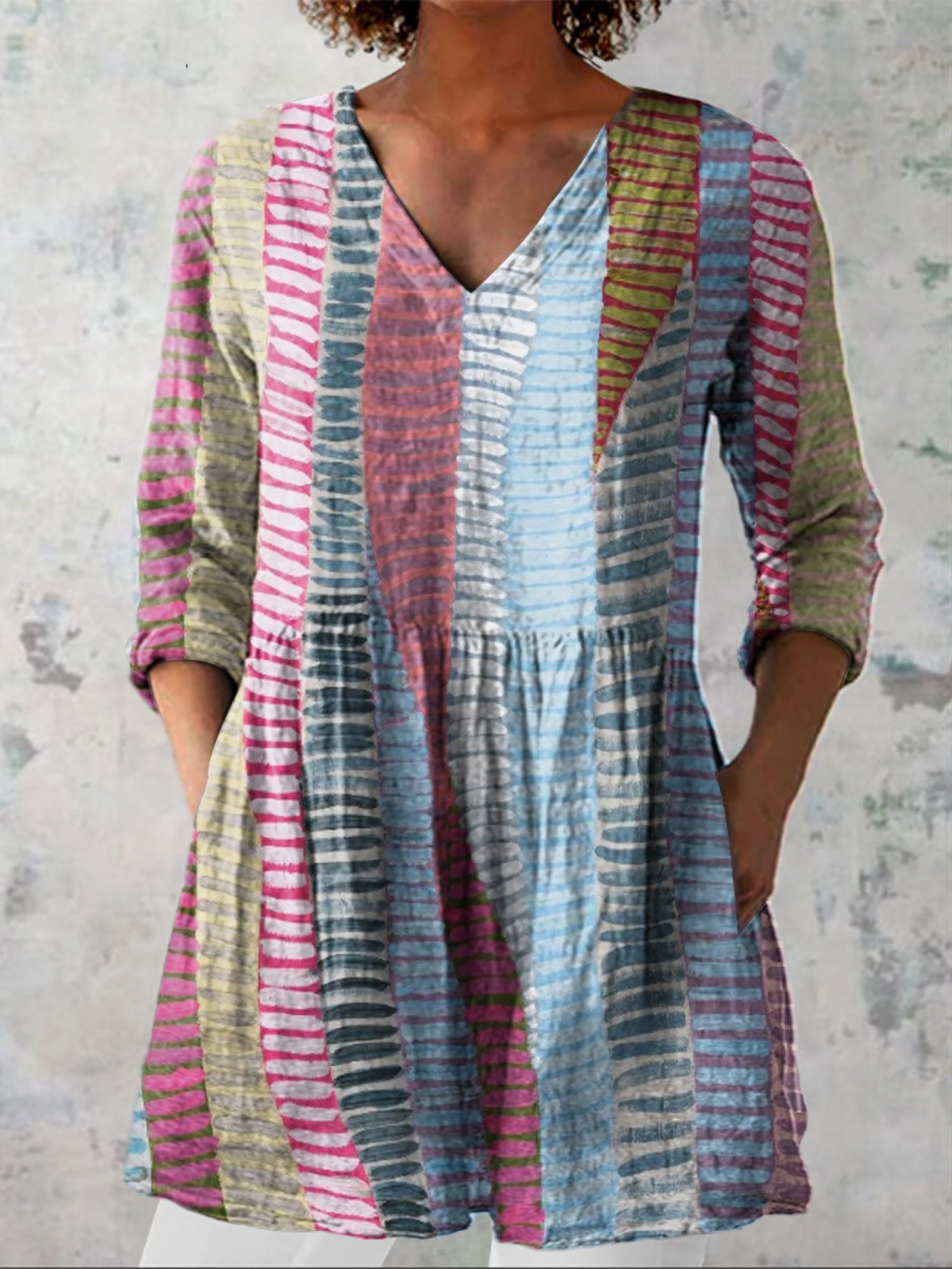 Danica | Lange V-Ausschnitt Bluse