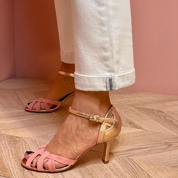 High-Heel-Sandalen mit Riemchen