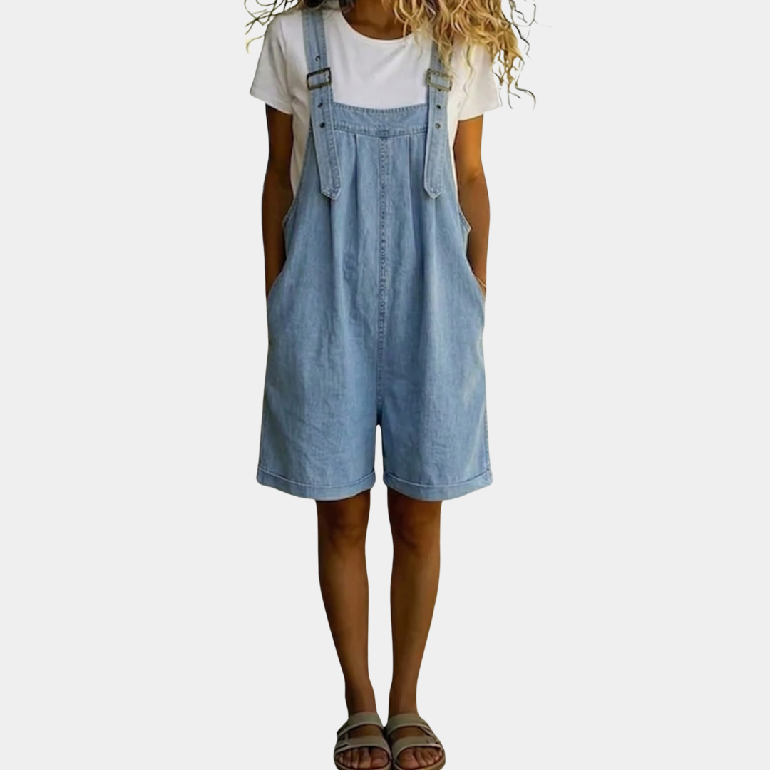 Brooklyn | Denimkleid mit Blumenkragen