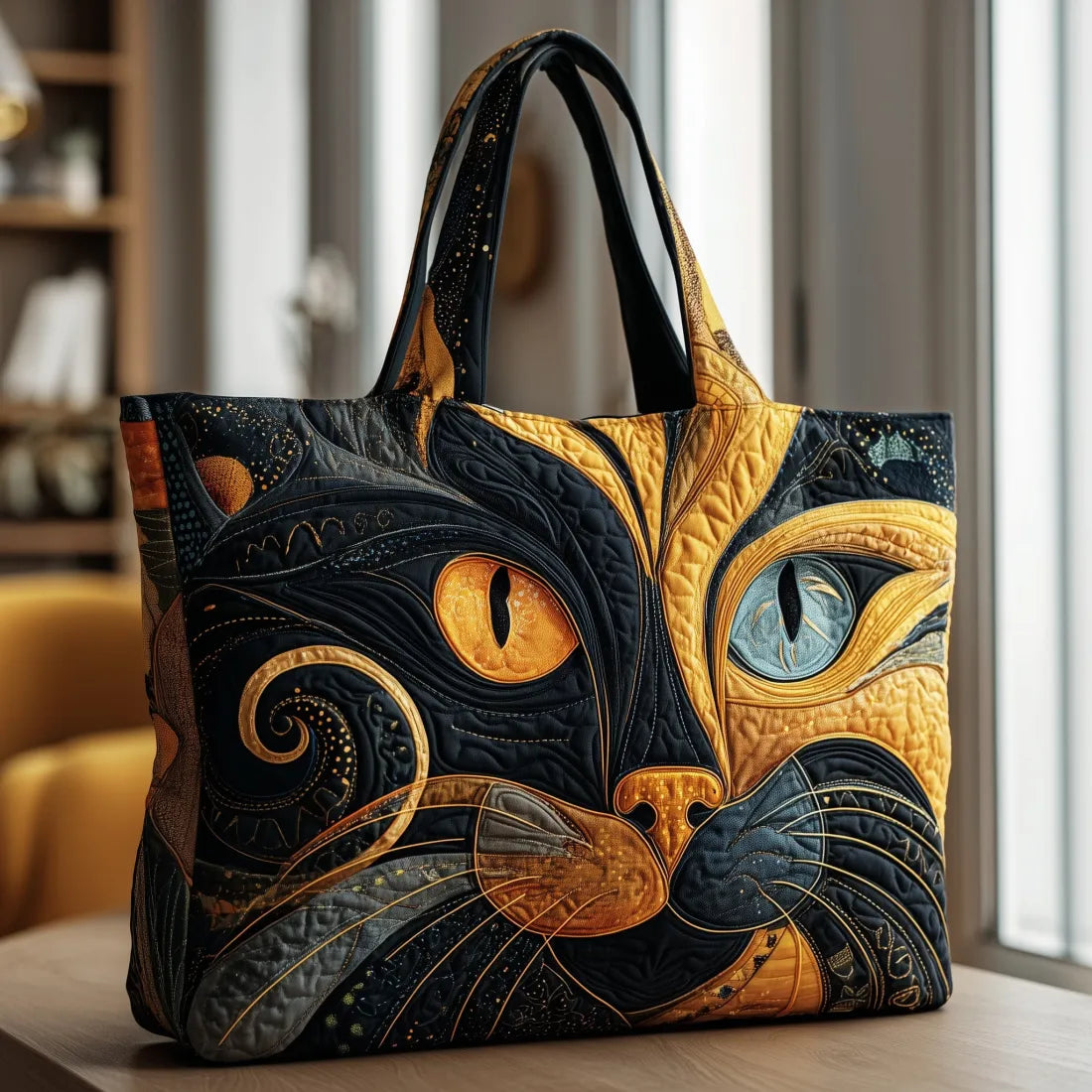 Gesteppte Tasche Mystische Katze