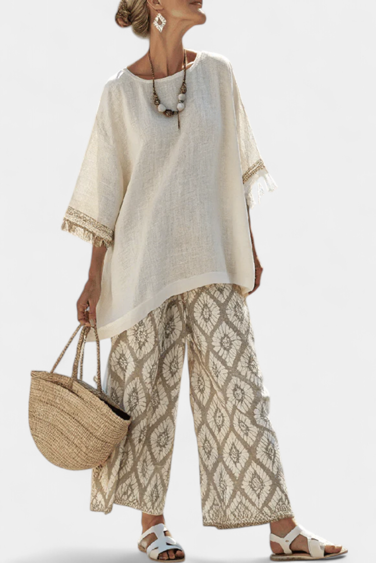 Tara – Raffiniertes Top & Casual Hosen-Set