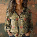 Künstlerische Print Bluse