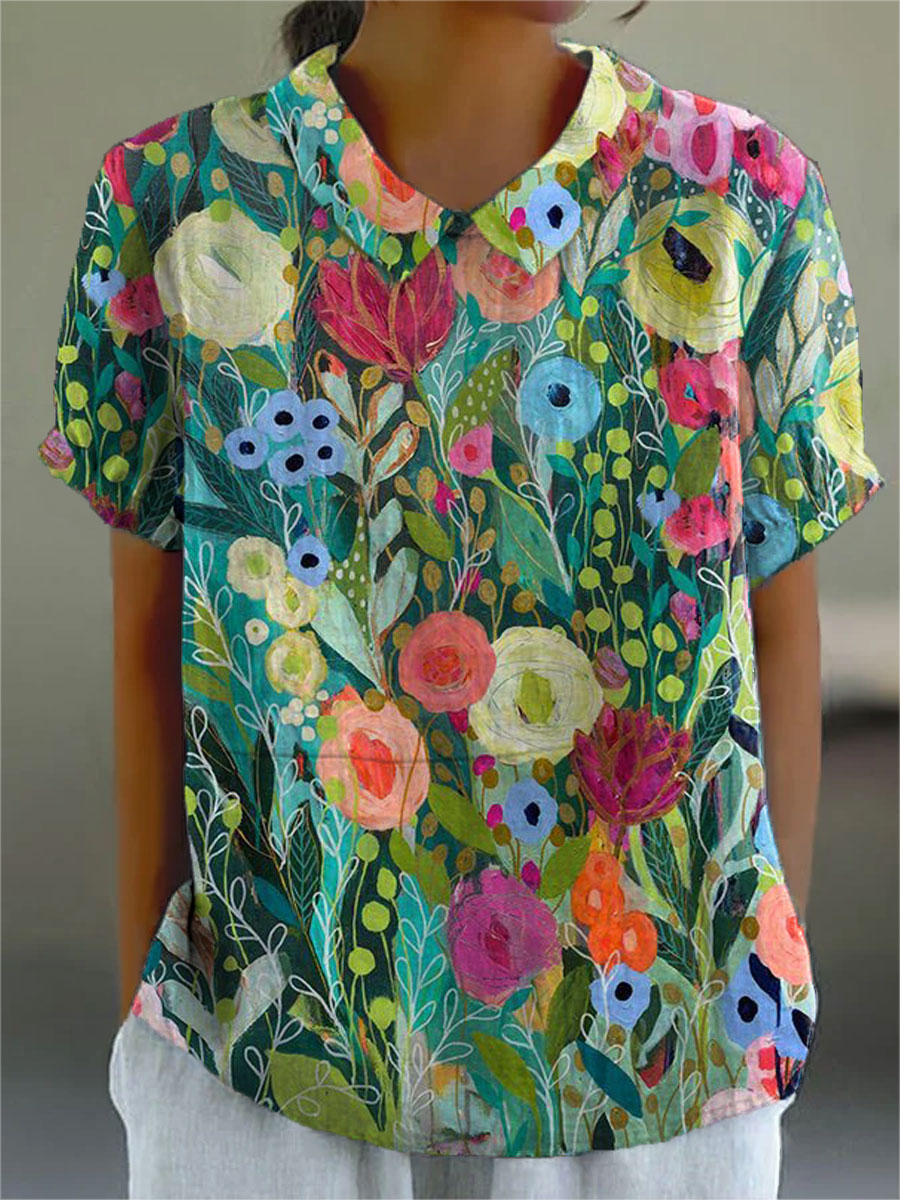 Daisy | Künstlerische Blumenbluse