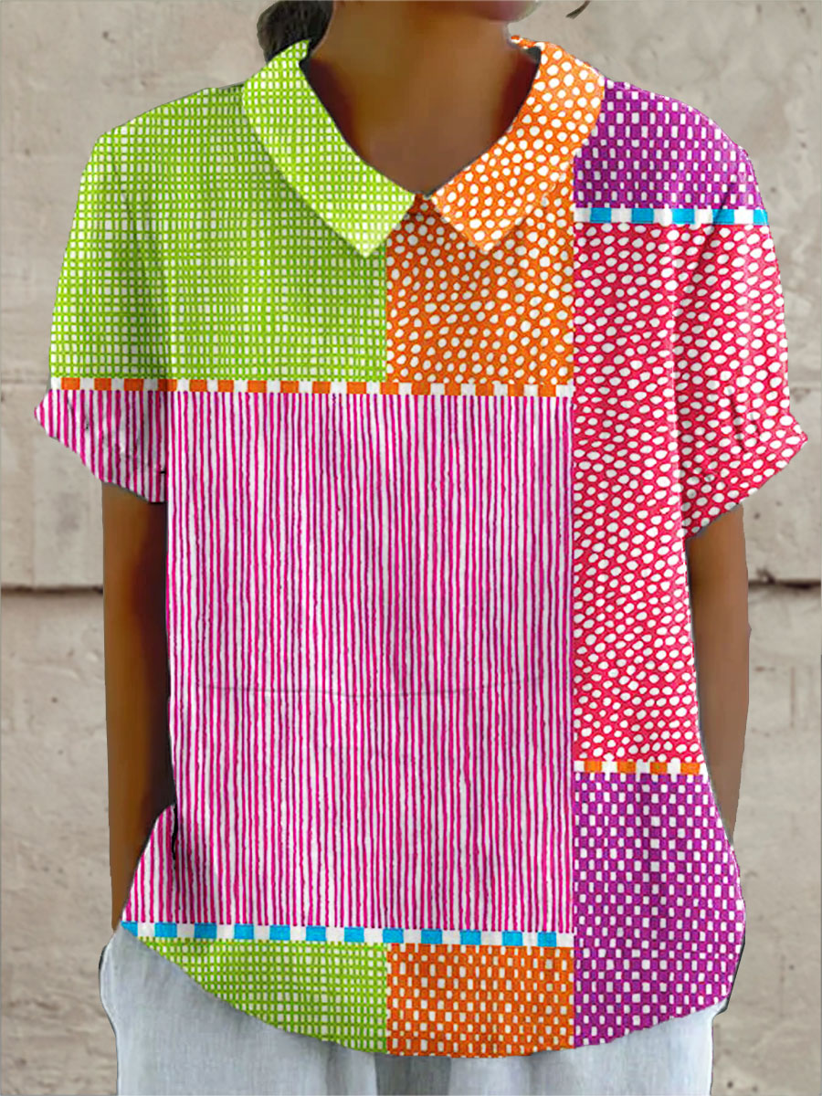 Zoe | Bunte Patchwork-Bluse