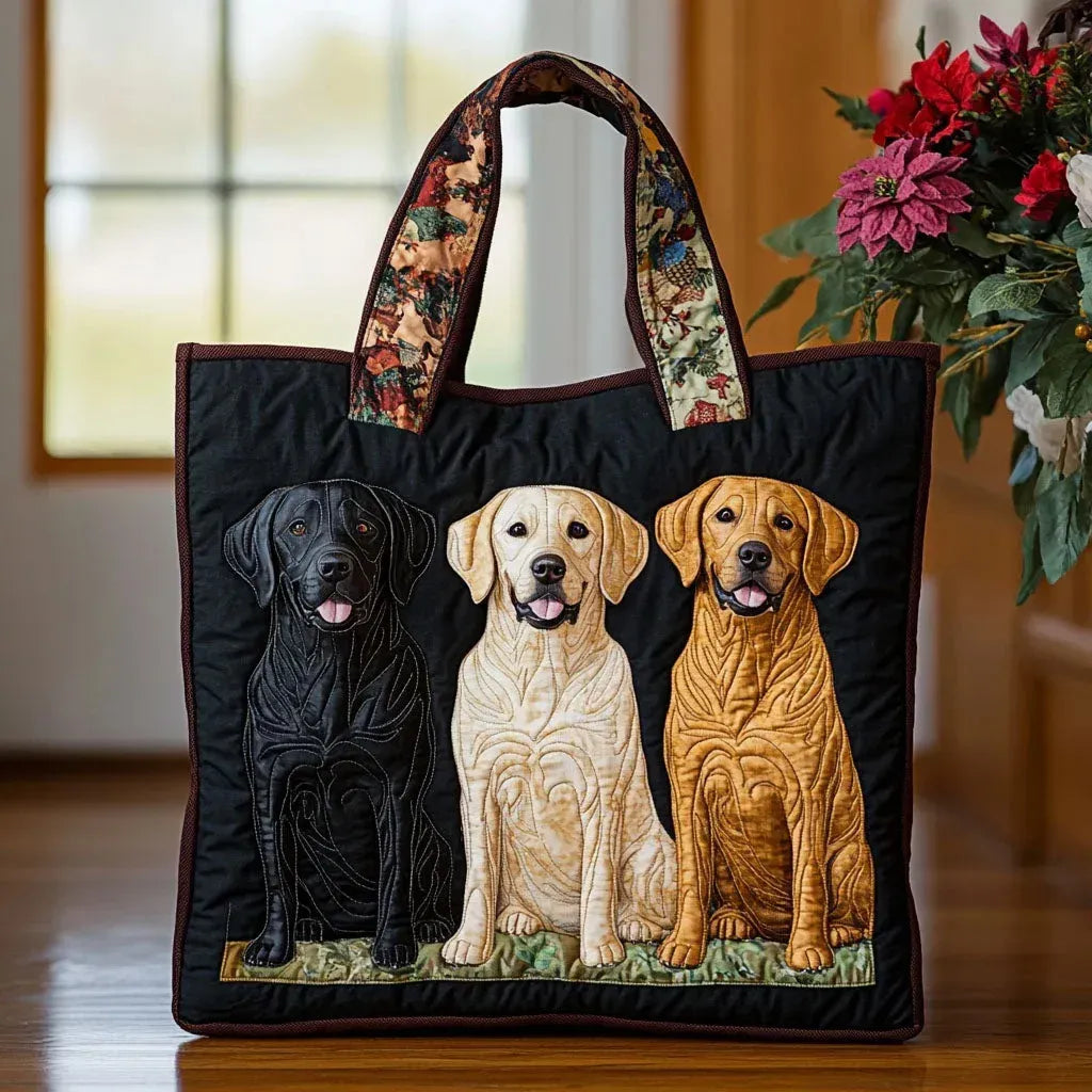 Gesteppte Handtasche Drei Labradore