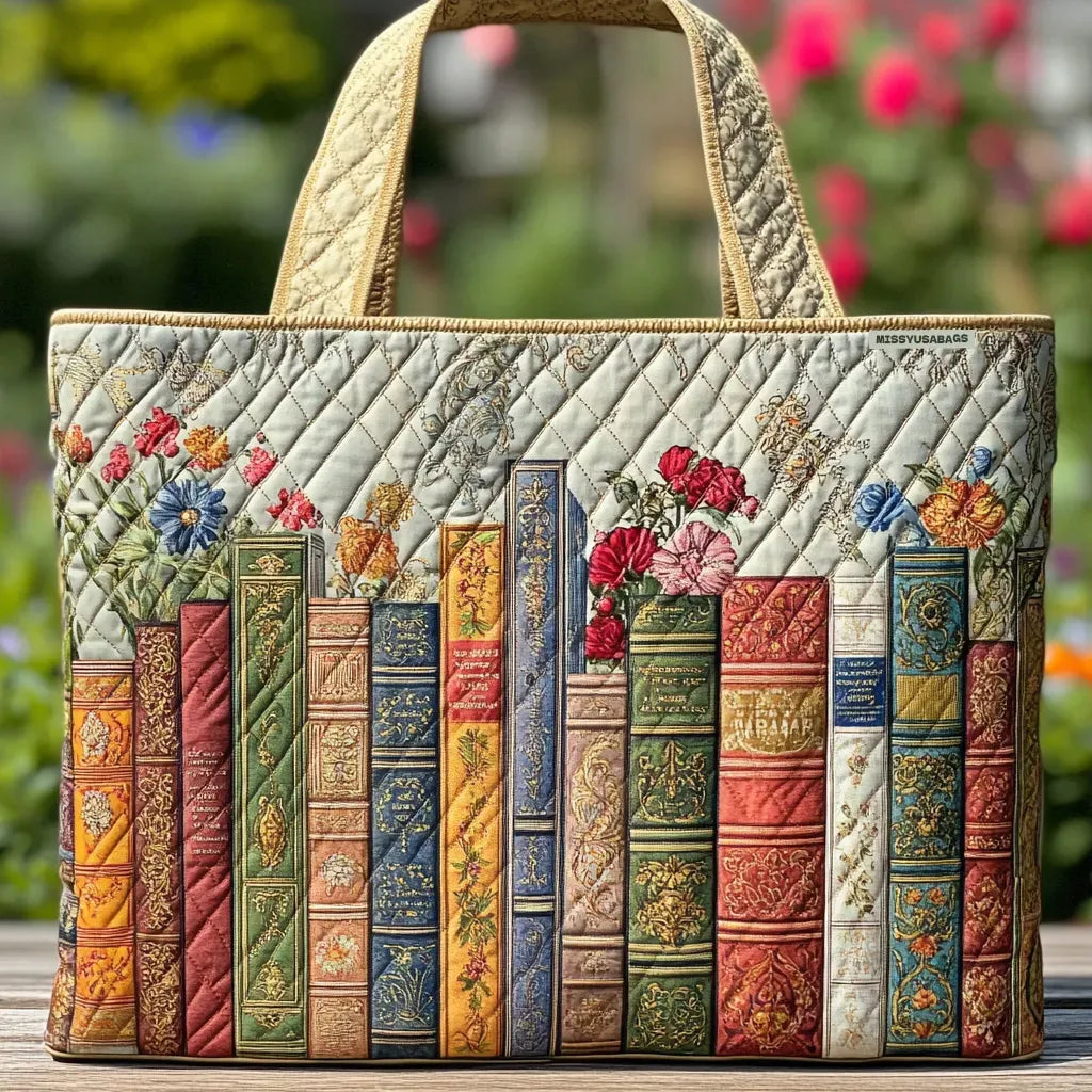 Gesteppte Tasche Verzauberte Bibliothek
