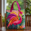 Gesteppte Tasche Regenbogen Flamingo