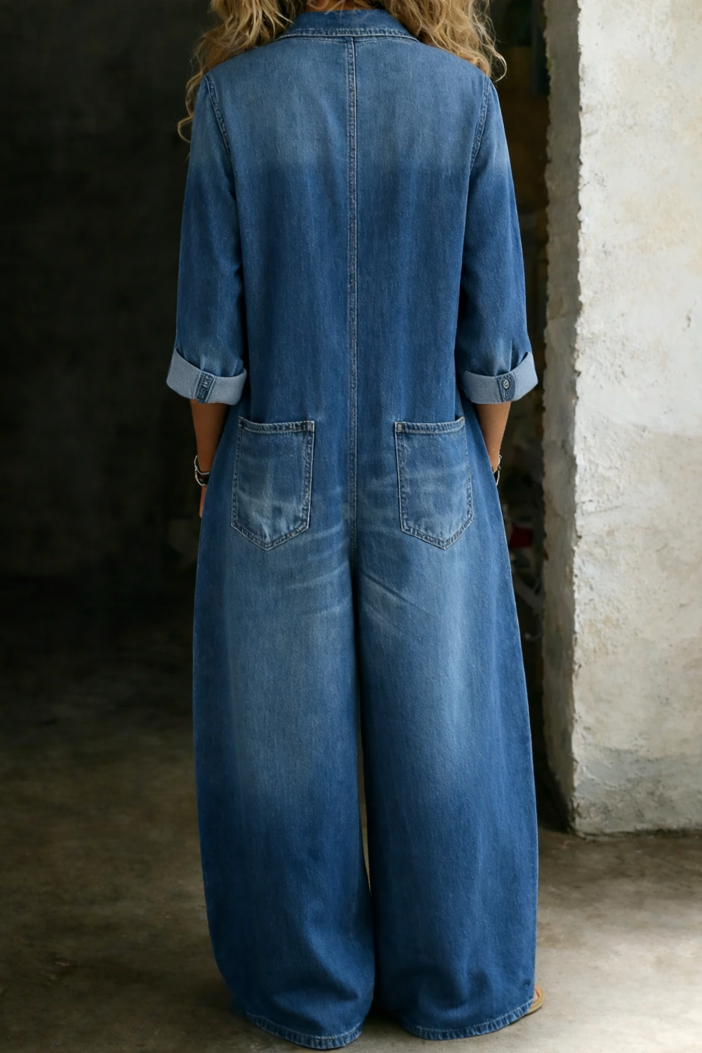 Ivy | Zweiteiliges Set aus weichem gewaschenem Vintage-Denim