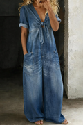 Ruth | Vintage-Latzhose aus gewaschener Baumwoll-Denim