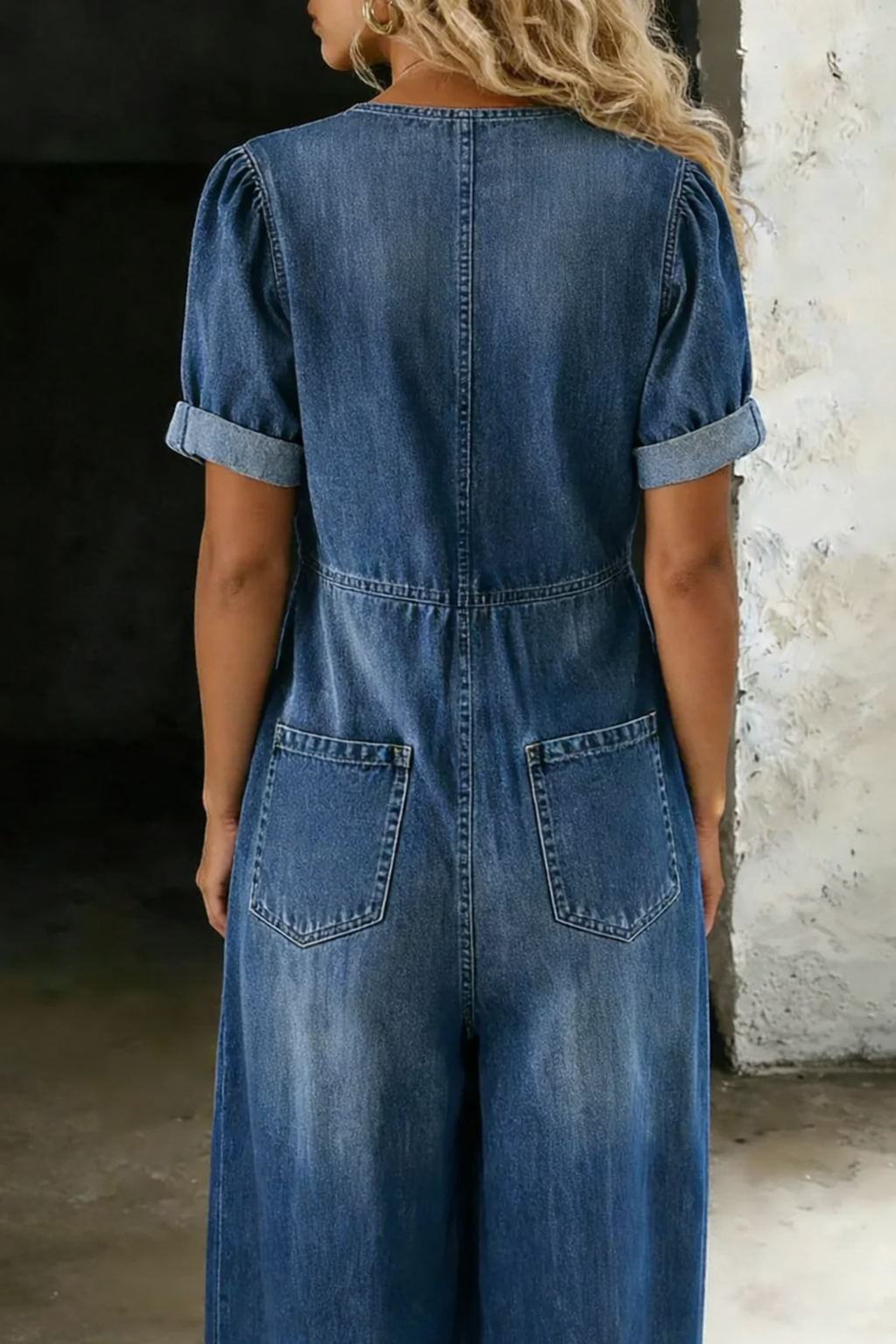 Ruth | Vintage-Latzhose aus gewaschener Baumwoll-Denim