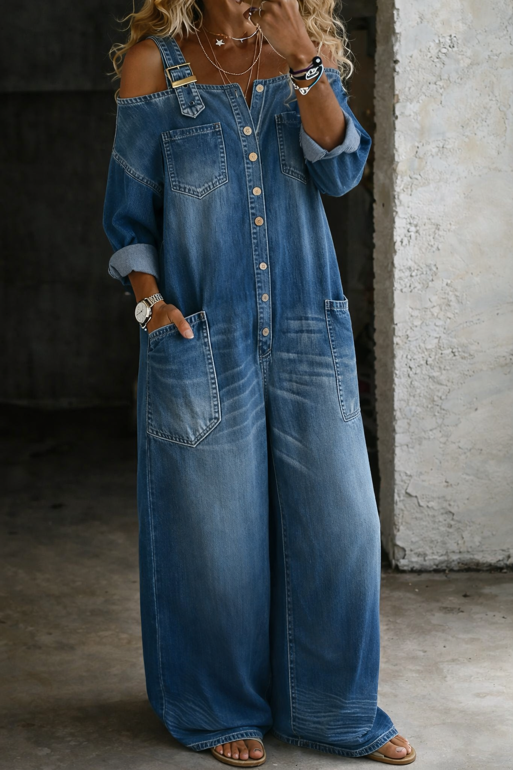 Saylor | Lässiges Denimkleid