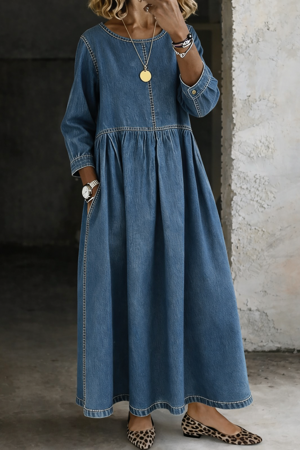 Helen | Hemdblusenkleid mit Knopfleiste