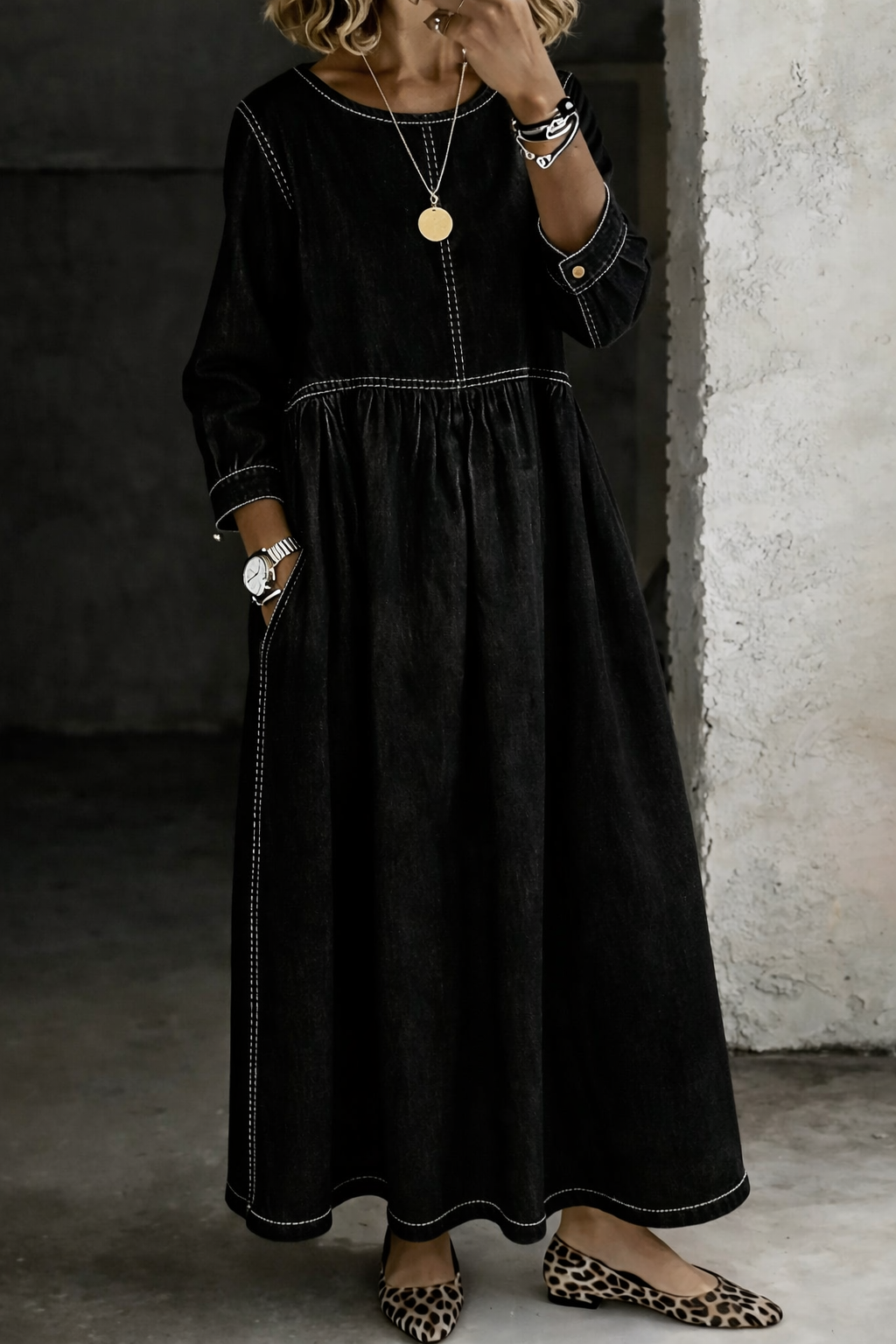 Helen | Hemdblusenkleid mit Knopfleiste