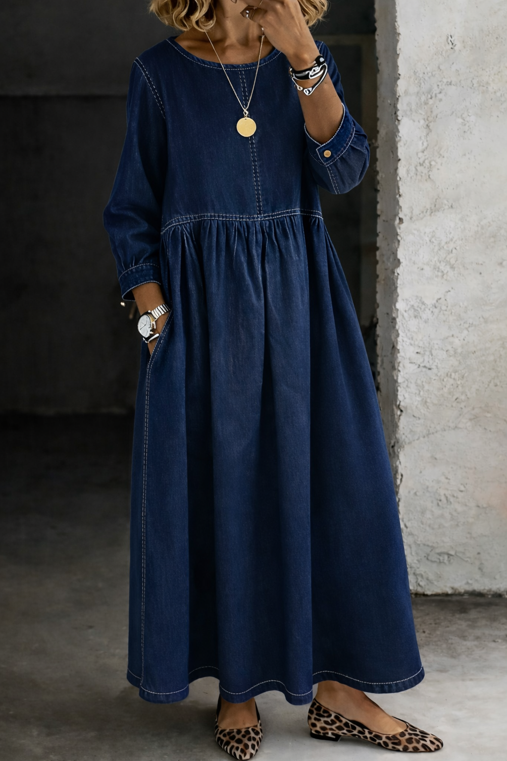 Helen | Hemdblusenkleid mit Knopfleiste