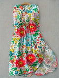 Colette | Lebendiges farbenfrohes Blumenkleid