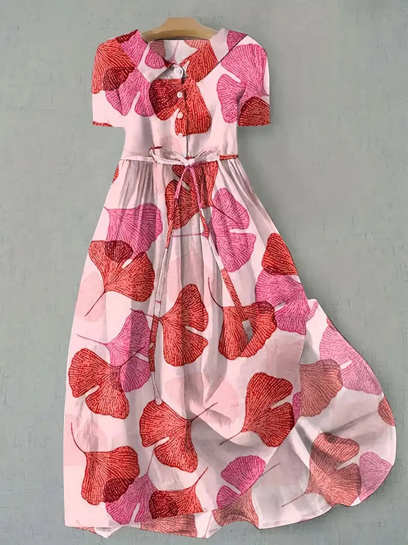 Camille | Zartes rosa Blumenkleid