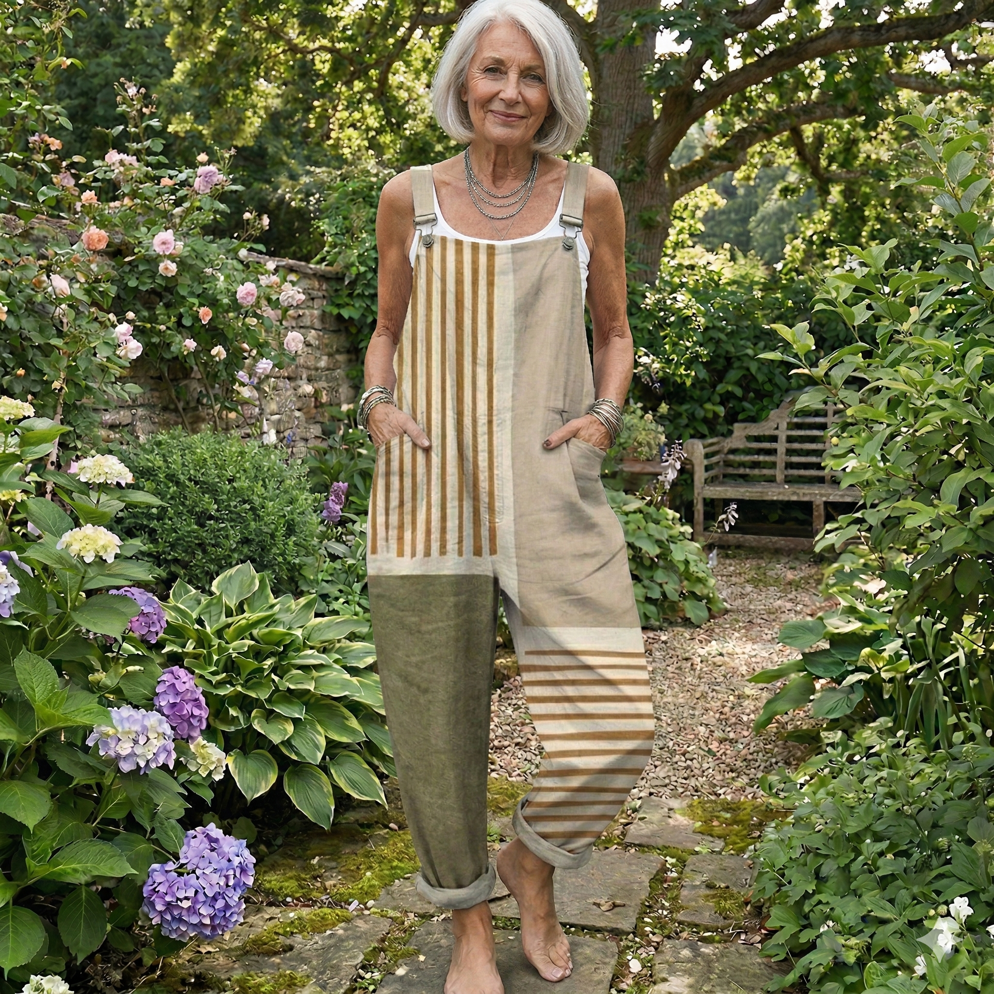 Elegante Latzhose mit Lockerer Passform