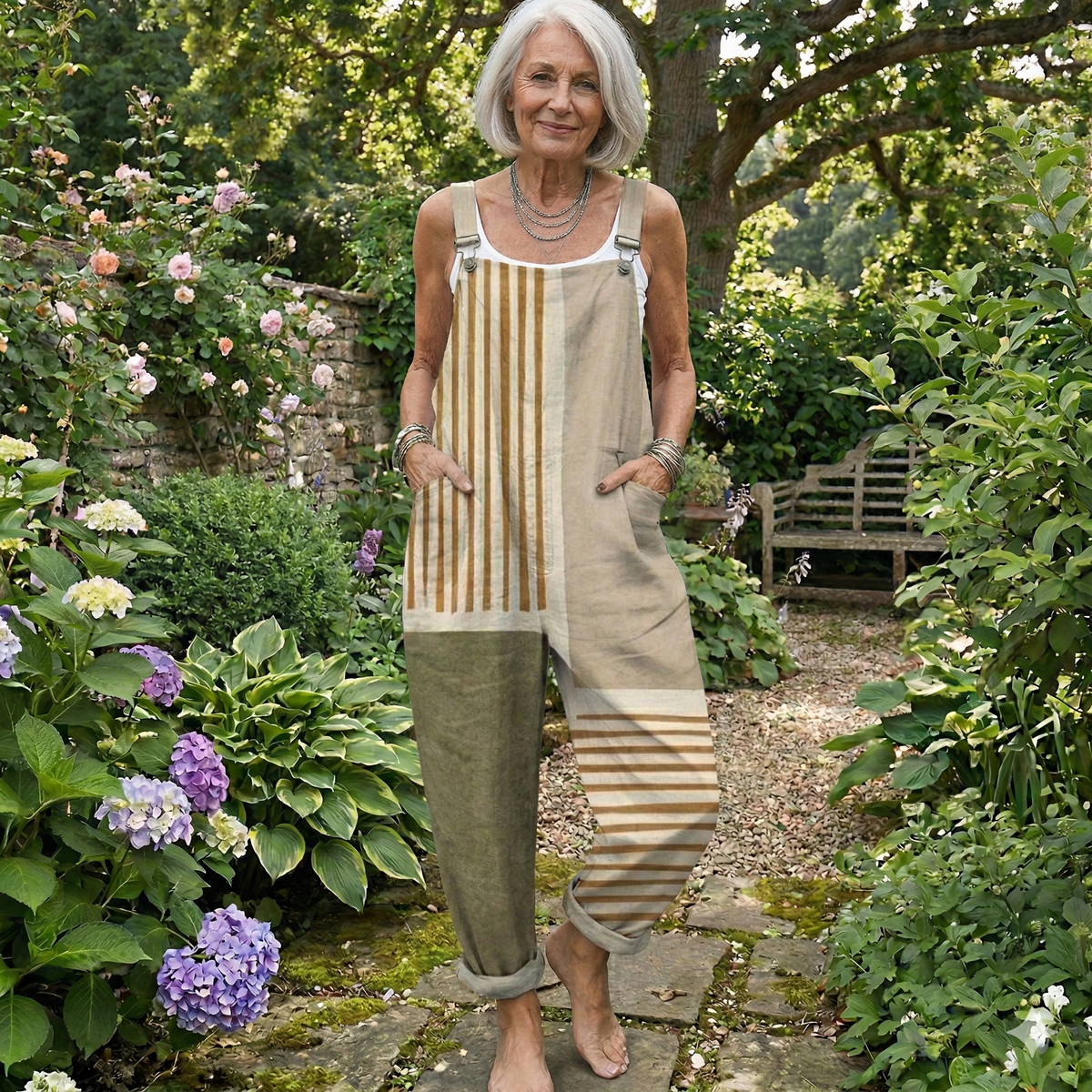 Elegante Latzhose mit Lockerer Passform