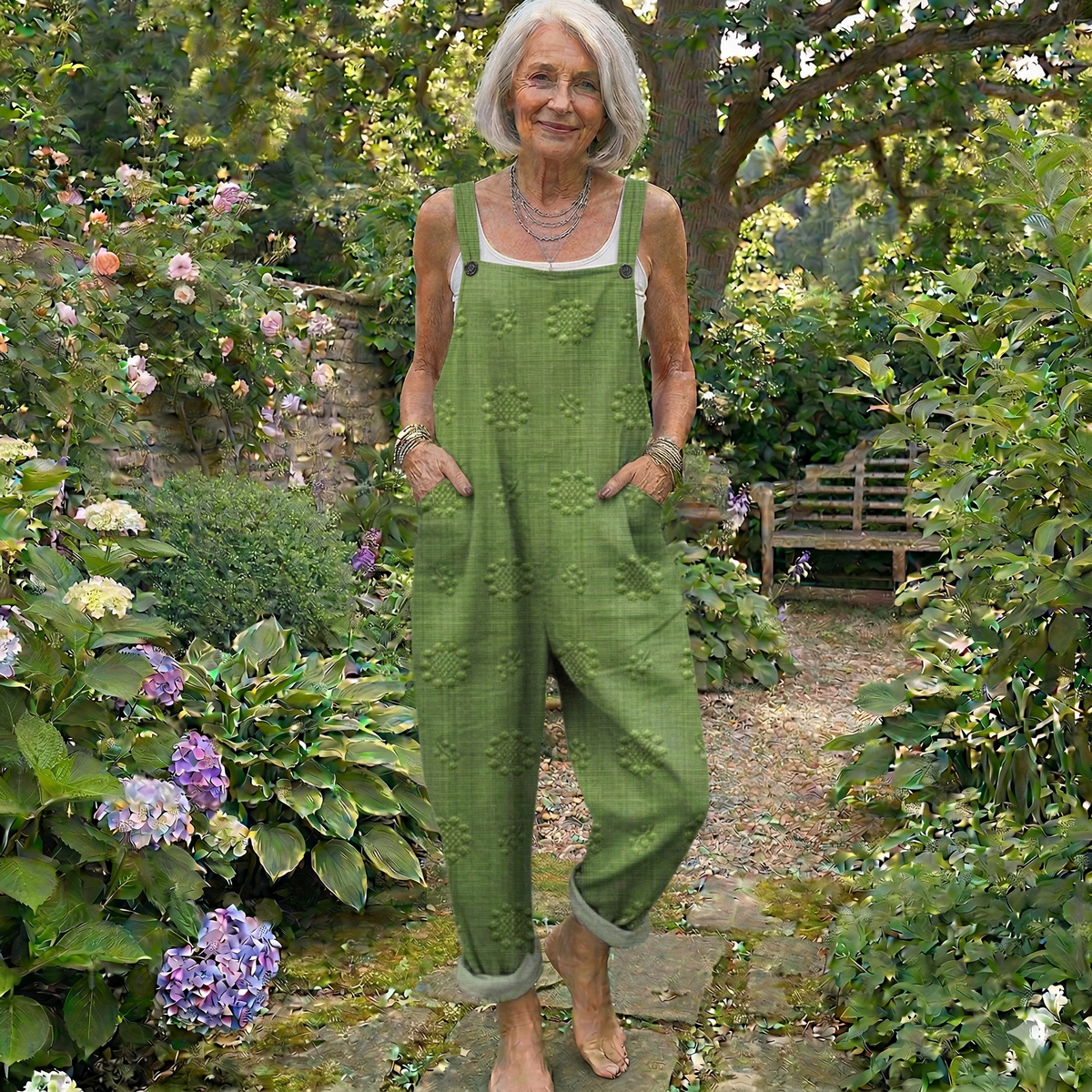 Elegante Latzhose mit Lockerer Passform