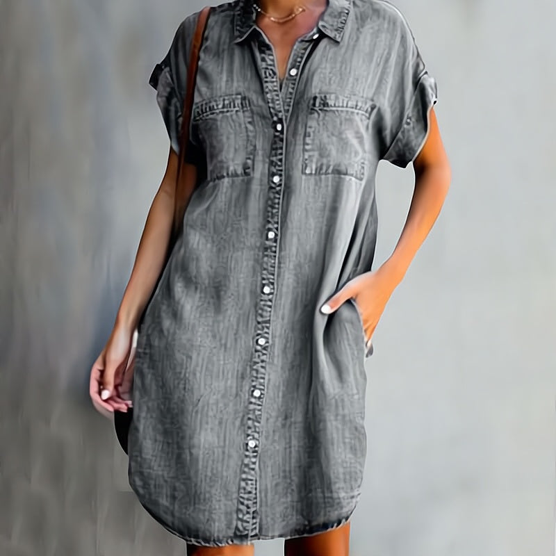 Stephanie | Lässiges kurzes Denim-Set