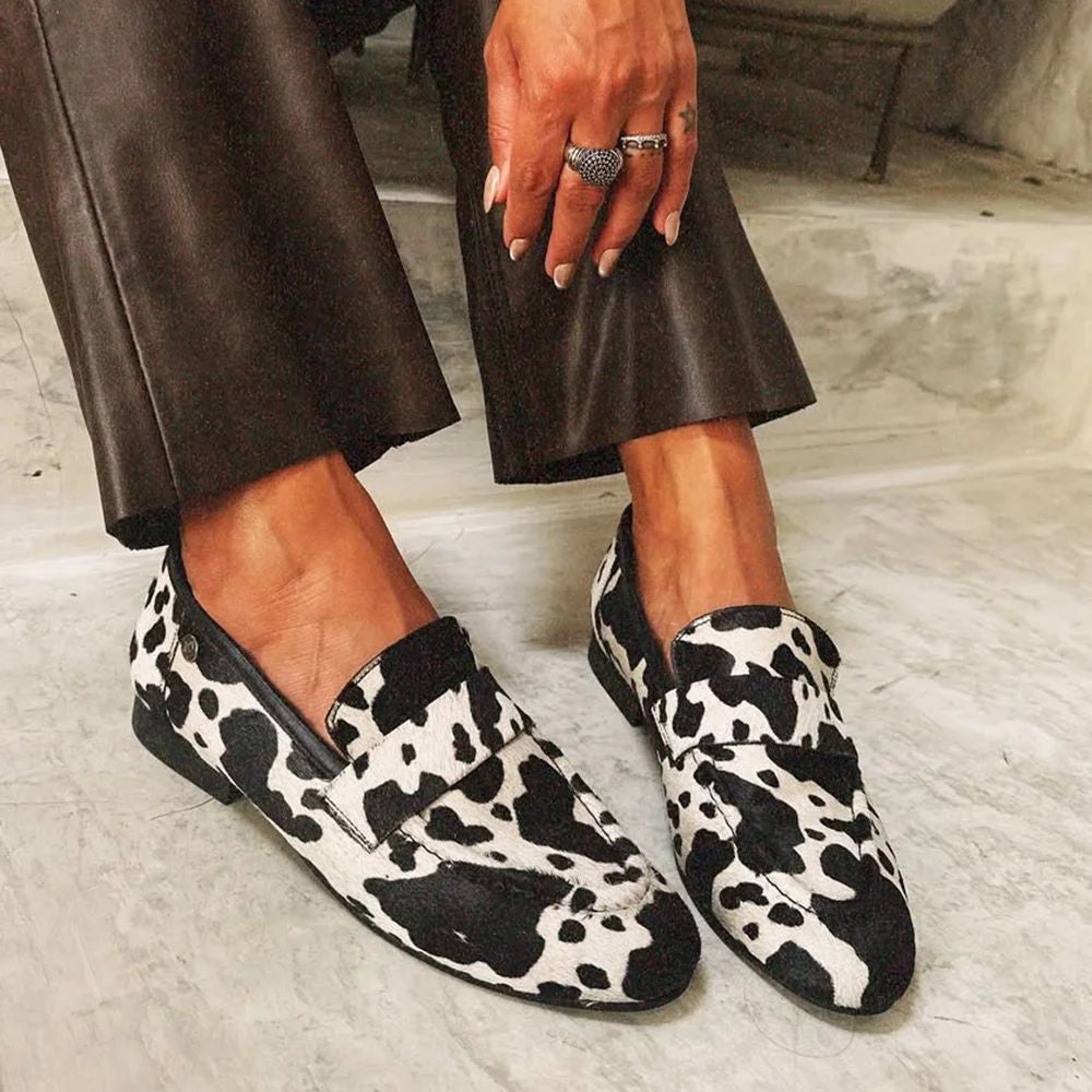 Elegante Loafer mit Animal-Print