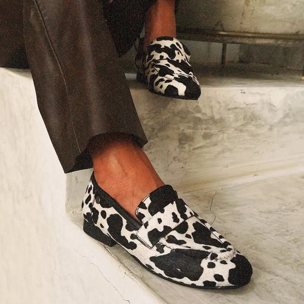 Elegante Loafer mit Animal-Print