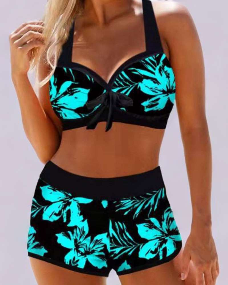 Sherrie – Badeanzug mit hoher Taille und floralem Print
