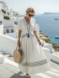 Seren | V-Ausschnitt Wickel-Maxikleid