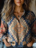 Vintage Feldblumen Bluse
