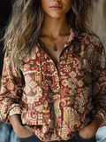 Ethno Blumen Bluse