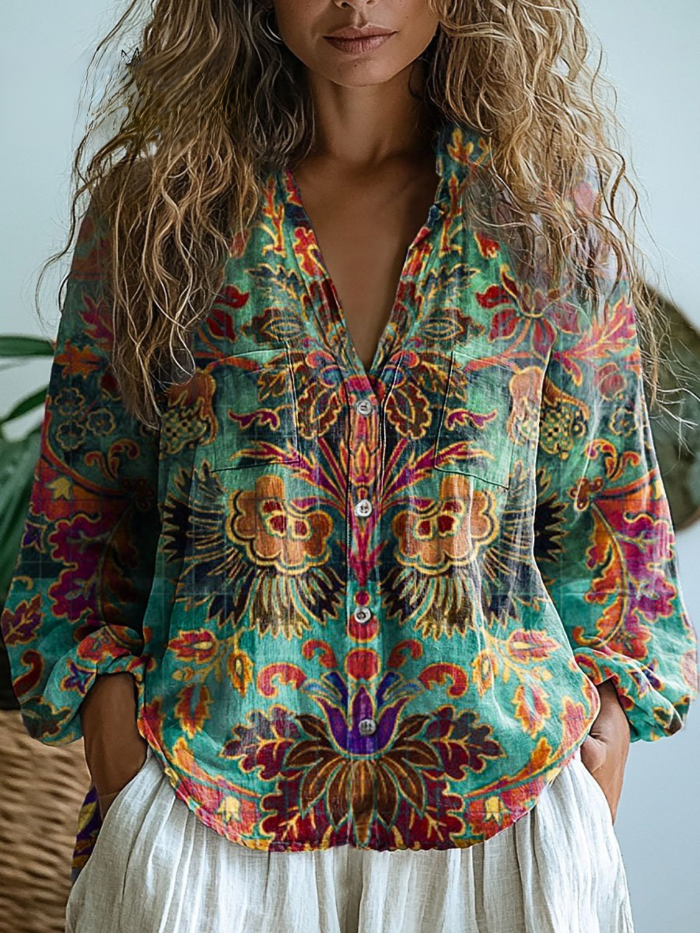 Zarte Blumen Bluse