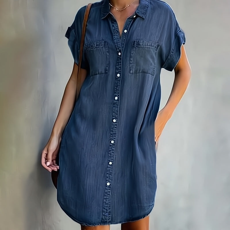 Stephanie | Lässiges kurzes Denim-Set