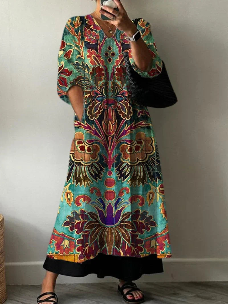 Carolina Elegantes Kleid mit Print